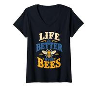 Women's Beekeeper Save The Bees V-Neck T-Shirt