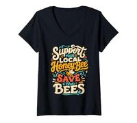 Women's Beekeeper Save The Bees V-Neck T-Shirt