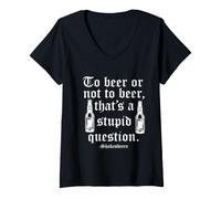 Women's Beer or not Beer that is a Stupid question V-Neck T-Shirt
