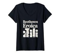 Womens Beethoven Eroica Classical Music Artwork V-Neck T-Shirt