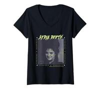 Womens Beetle Juice Lydia Deetz Strange Unusual V-Neck T-Shirt