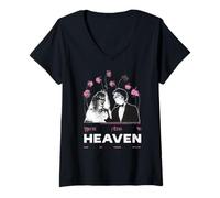 Womens Beetle Juice Maybe This is Heaven Adam Barbara V-Neck T-Shirt