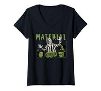 Womens Beetle Juice Nightmare Material Classic V-Neck T-Shirt