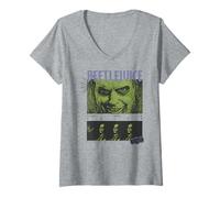 Womens Beetle Juice Third Times The Charm V-Neck T-Shirt
