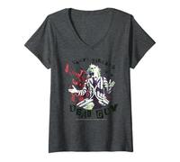 Womens Beetle Juice You're Talking to a Dead Guy V-Neck T-Shirt