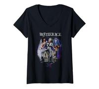 Women's Beetlejuice Vintage Poster V-Neck T-Shirt