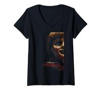 Womens Before The Conjuring There Was Annabelle Horror V-Neck T-Shirt