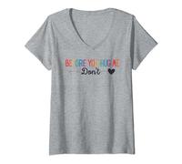 Womens before you hug me don't, Funny Quote Sarcastic V-Neck T-Shirt