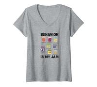 Women's Behavior is My Jam Empathy Data Inclusion Progress V-Neck T-Shirt