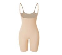 Women's Beige Full Body Shaper with Thigh Slimmer Shorts - Tummy Control Slimming Underwear