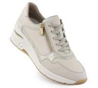 Women's beige leather wedge sneakers Rieker N9301-60