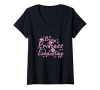 Womens Being a Princess is Exhausting Majestically Tired V-Neck T-Shirt