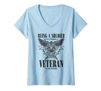 Womens Being A Soldier Choice Being A Veteran Is An Honor V-Neck T-Shirt