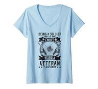 Womens Being A Soldier Choice Being A Veteran Is An Honor V-Neck T-Shirt