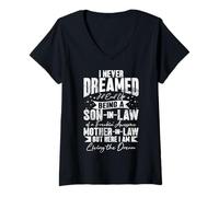 Womens Being A Son In Law Of A Mother In Law Humor Favorite Child V-Neck T-Shirt