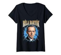 Women's Bela Bartok Composer Pianist V-Neck T-Shirt