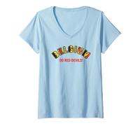 Women's Belgium Go Red Devils Soccer Fan Shirt 2026 V-Neck T-Shirt