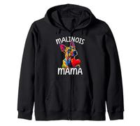 Womens Belgium Malinois Mom Design Belgium Malinois Lover Zip Hoodie