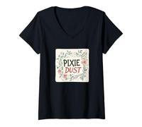Womens Believe in Magic with this Pixie Dust Speech Costume V-Neck T-Shirt