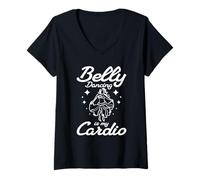 Women's Belly Dancer Dance Lover Belly Dancing is My Cardio V-Neck T-Shirt