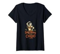 Womens Belly Dancing is My Cardio Funny Dancer Statement V-Neck T-Shirt