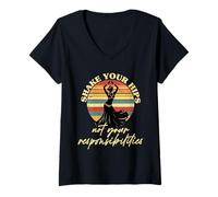 Womens Belly Dancing Persian Dancer Shake Your HIPS V-Neck T-Shirt
