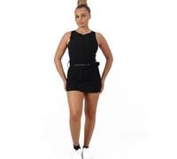 Women's Belted Combat Cargo Playsuit, Sleeveless Round Neck, S-2XL, Casual Bodycon Fit (UK, Numeric, 12, Regular, Petite, Black)