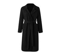 Women's Belted Wool Coat, Long Winter Wrap Coat, Elegant Warm Overcoat for Ladies, Classic Double-Breasted Wool Blend Outerwear, Fashionable Winter Trench Coat with Lapel Collar