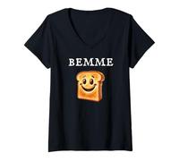 Women's Bemme - a Funny Saxon Term for a Slice of Bread. V-Neck T-Shirt
