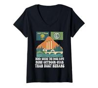 Womens Bend Oregon Retro-Vintage Dog Lover men and women V-Neck T-Shirt