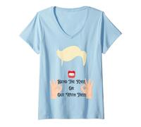 Womens Bend The Knee Or Out With Thee TRUMP POTUS USA V-Neck T-Shirt