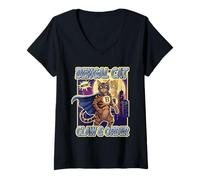 Women's Bengal Cat Claw & Order V-Neck T-Shirt