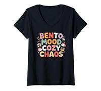 Women's Bento Mood: Cozy Chaos. Cute Sushi V-Neck T-Shirt