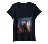 Womens Berger Picard Space V-Neck T-Shirt