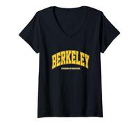 Women's Berkeley Cal Logo Collegiate PAFI460 V-Neck T-Shirt