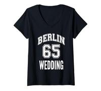 Women's Berlin 65 Wedding Working Class Neighborhood Nostalgia V-Neck T-Shirt