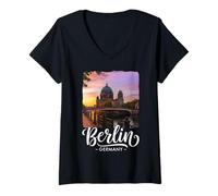 Womens Berlin Germany V-Neck T-Shirt