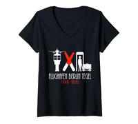 Women's Berlin Tegel Airport TXL Airport Closure V-Neck T-Shirt
