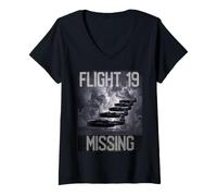 Women's Bermuda Triangle Flight 19 TBM Avenger Torpedo Bombers V-Neck T-Shirt