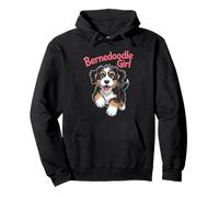 Womens Bernedoodle Girl Cute Cartoon for Dog Owners Pet Pullover Hoodie