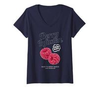 Womens Berry Infusion Crush Alert Fruit Art V-Neck T-Shirt
