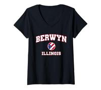 Women's Berwyn Illinois (IL) V-Neck T-Shirt