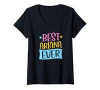 Women's Best Ariana Ever Matching Personalized First Name V-Neck T-Shirt