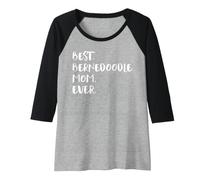 Womens Best Bernedoodle Mom Ever Berner Mountain Poo Raglan Baseball Tee