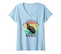 Women's Best Cornish Rex Mom Ever V-Neck T-Shirt
