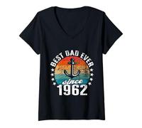 Women's Best dad in The World - no Joke - Best dad Since 1962 V-Neck T-Shirt