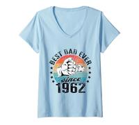 Women's Best dad in The World - no Joke - dad Since 1962 V-Neck T-Shirt