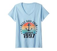 Women's Best dad in The World - no Joke - dad Since 1997 V-Neck T-Shirt