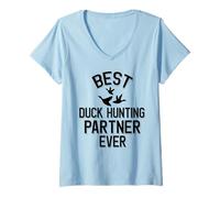 Women's Best Duck Hunting Partner Ever V-Neck T-Shirt
