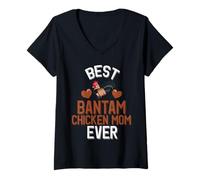 Women's Best Dutch Bantam Chicken Mom Ever V-Neck T-Shirt